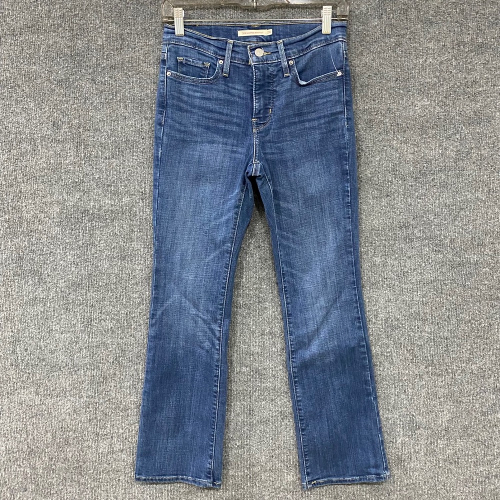 Levi 315 Shaping Bootcut Jeans Womens 26 Blue Medium Wash Stretch 19632-0086
